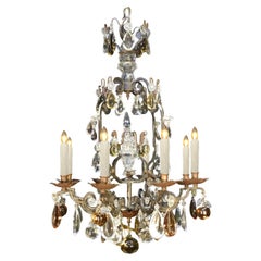 Louis XV Style Iron & Crystal Chandelier