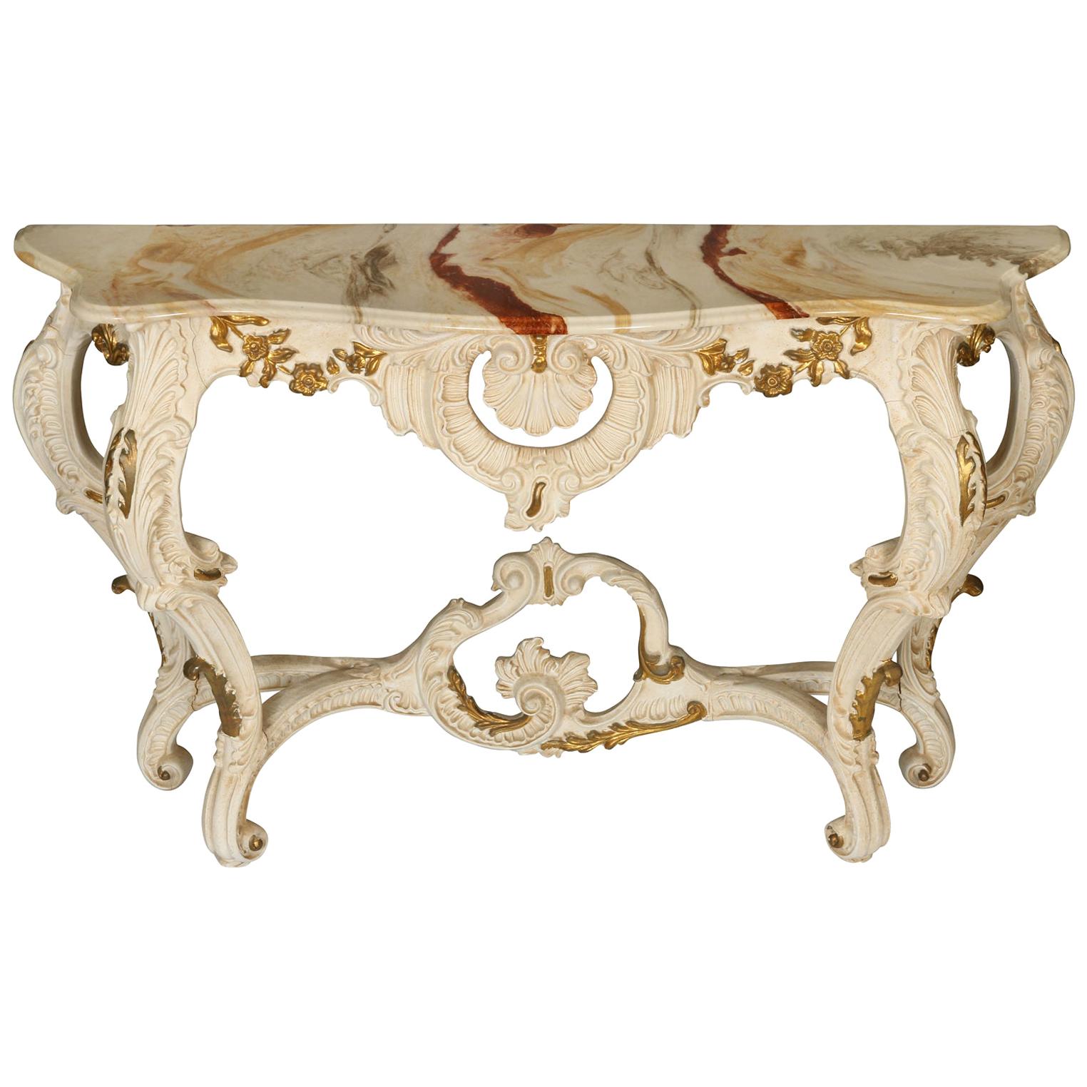Louis XV Style Italian Painted Console