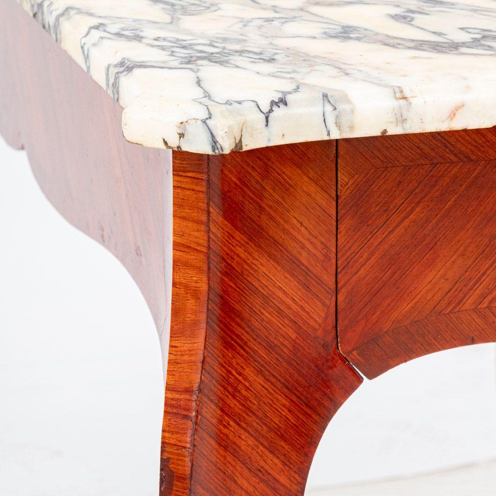 Louis XV Style Kingwood and Marble Desk In Good Condition For Sale In Astoria, NY
