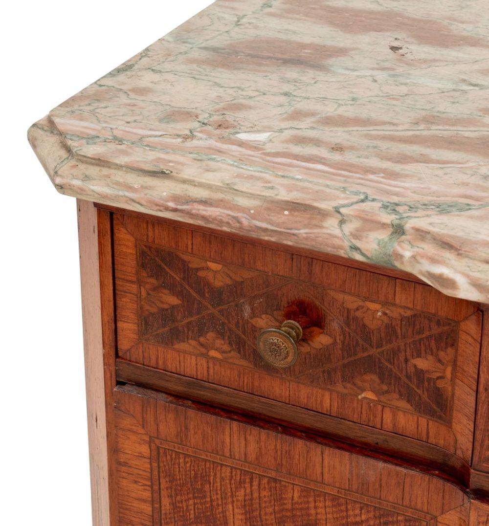 20th Century Louis XV Style Kingwood and Marquetry Commode For Sale