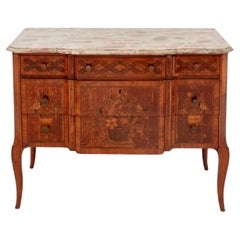 Cómoda de Madera de Rey y Marquetería Estilo Luis XV