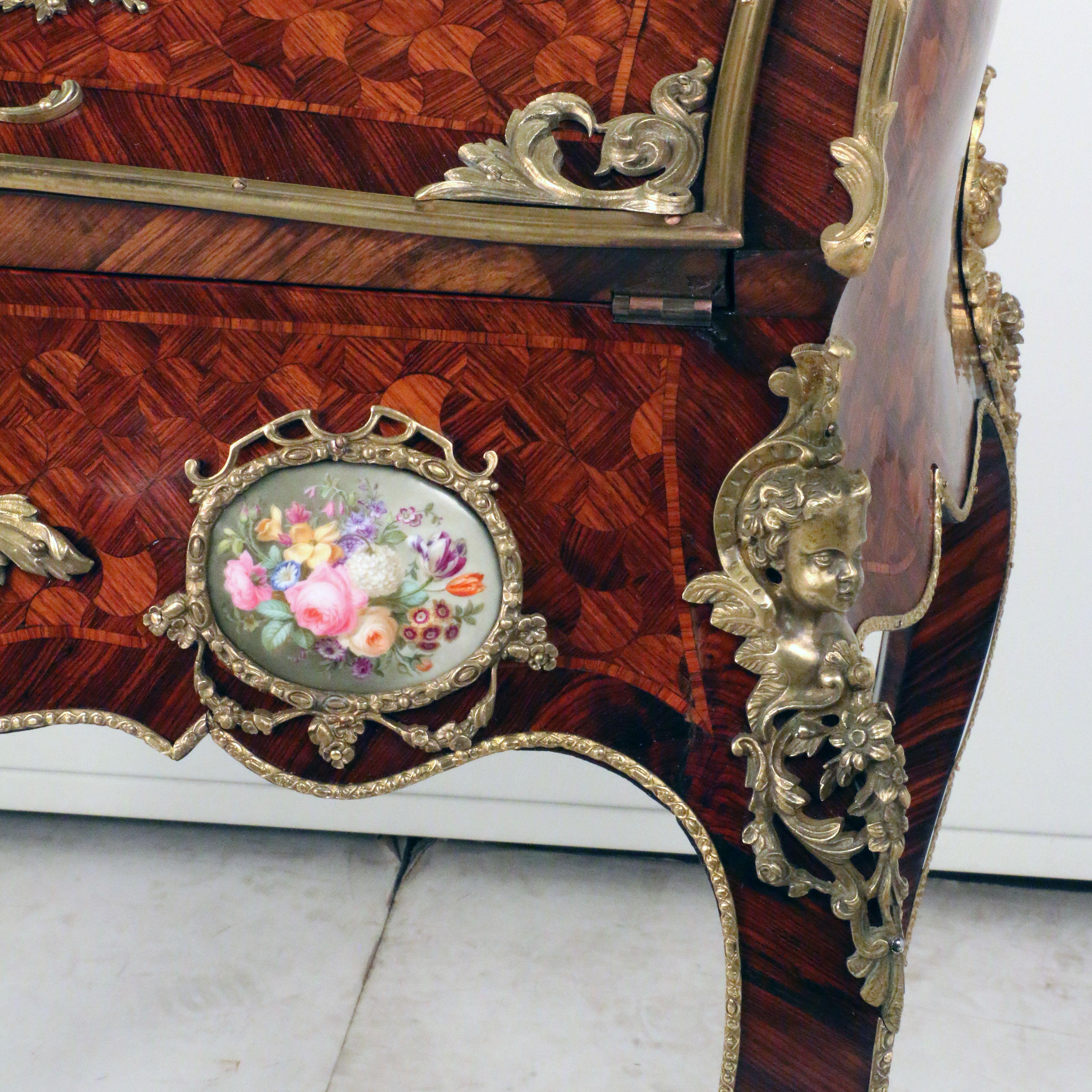 Louis XV Style Kingwood Bureau de Dame by Alphonse Giroux et Cie For Sale 1