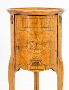 Louis XV Style Kingwood Marquetry Bedside Cabinet