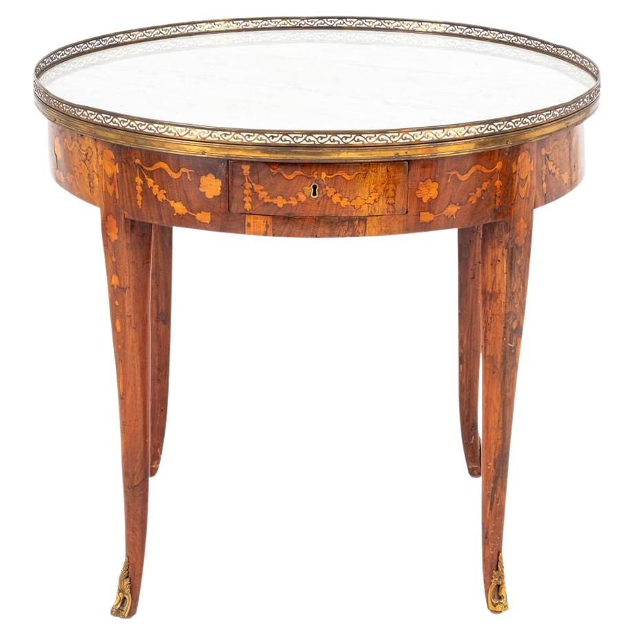 Louis XV Style Kingwood Marquetry Bouillotte Table