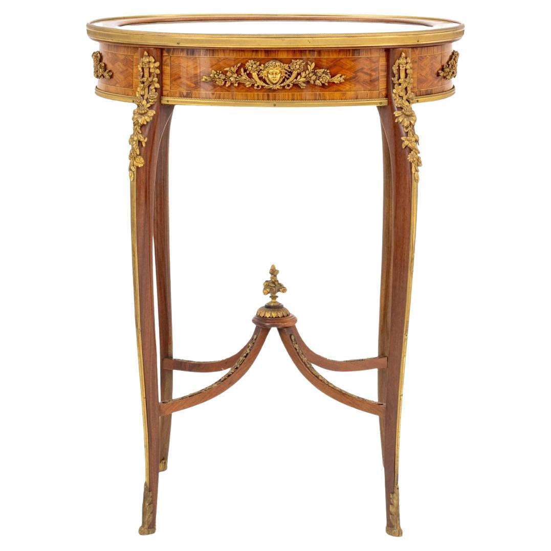 Louis XV Style Kingwood Parquetry Display Table