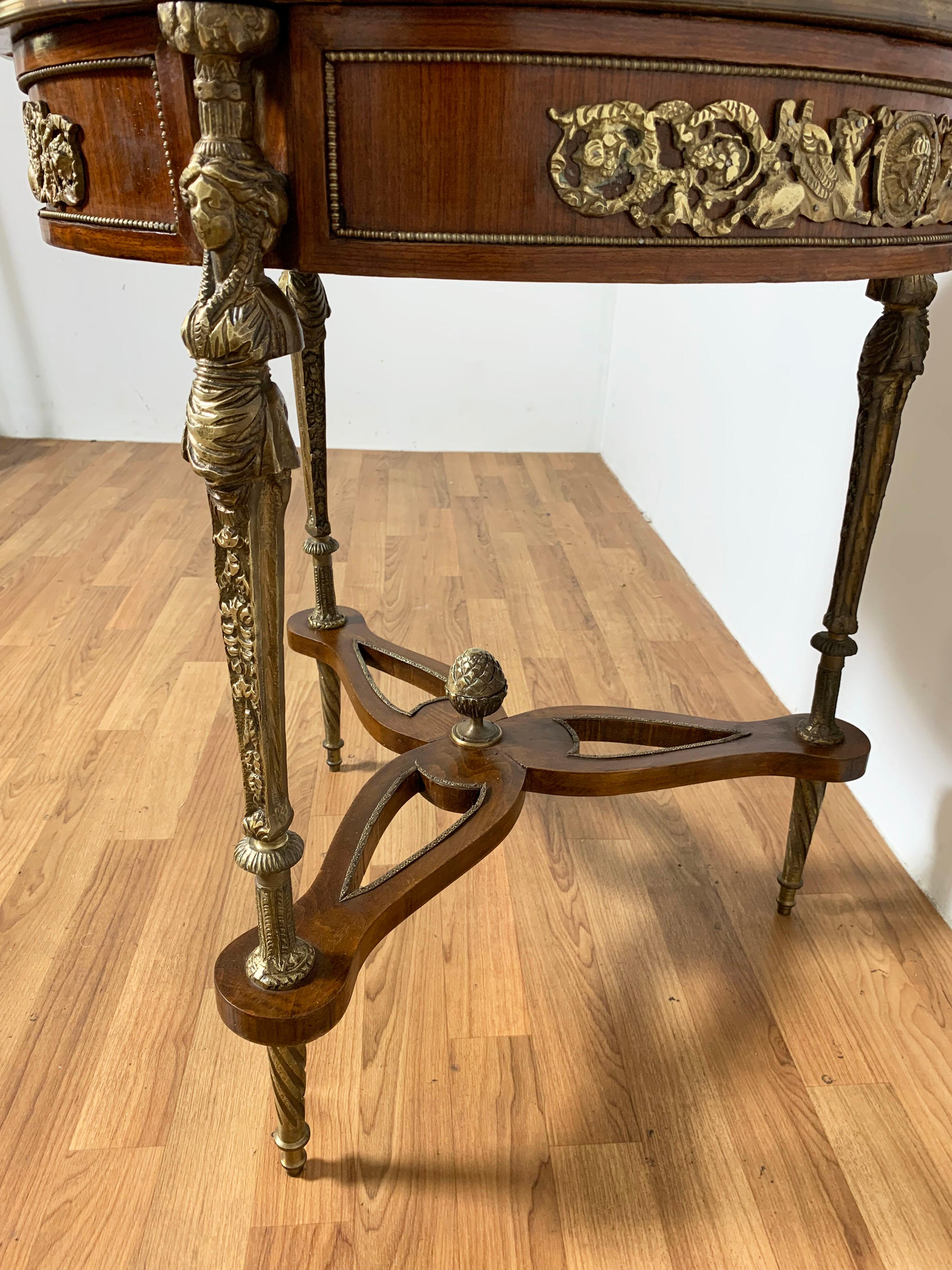 Unknown Louis XV Style Lamp Table in Mahogany and Rosewood