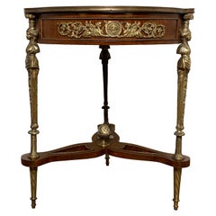 Louis XV Style Lamp Table in Mahogany and Rosewood Louis XV Style Lamp Table in Mahogany and Rosewood