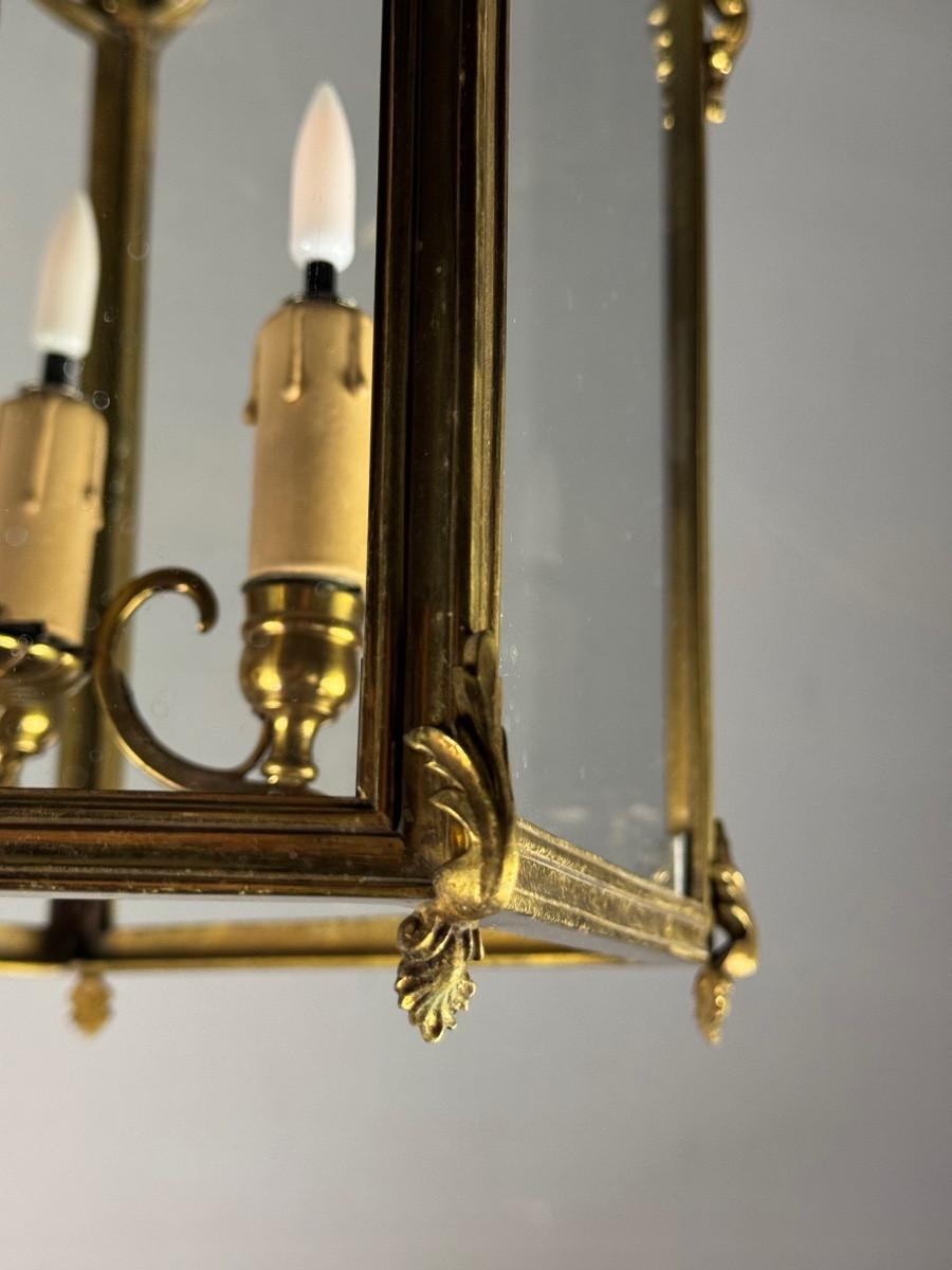 20th Century Louis XV style lantern in gilded bronze, circa 1920 For Sale