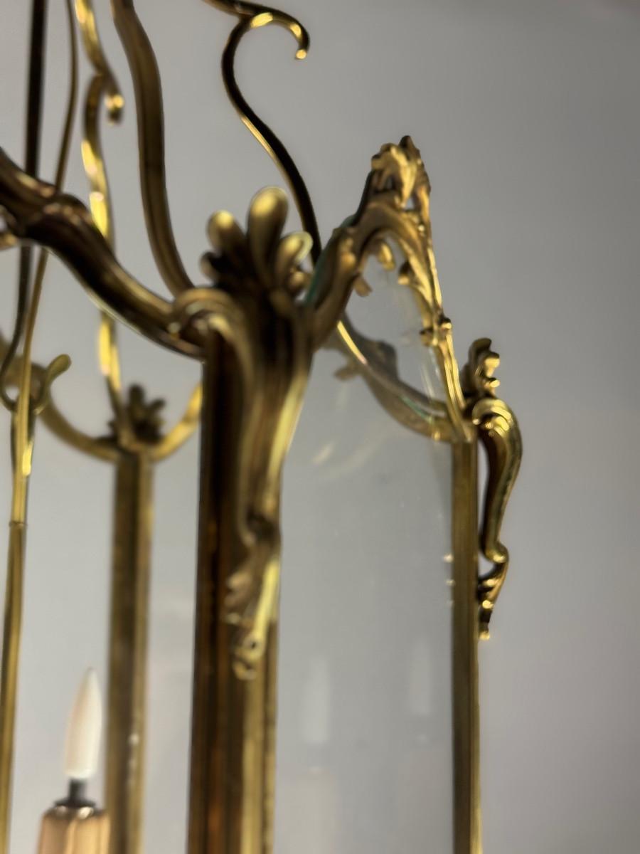 Louis XV style lantern in gilded bronze, circa 1920 For Sale 1
