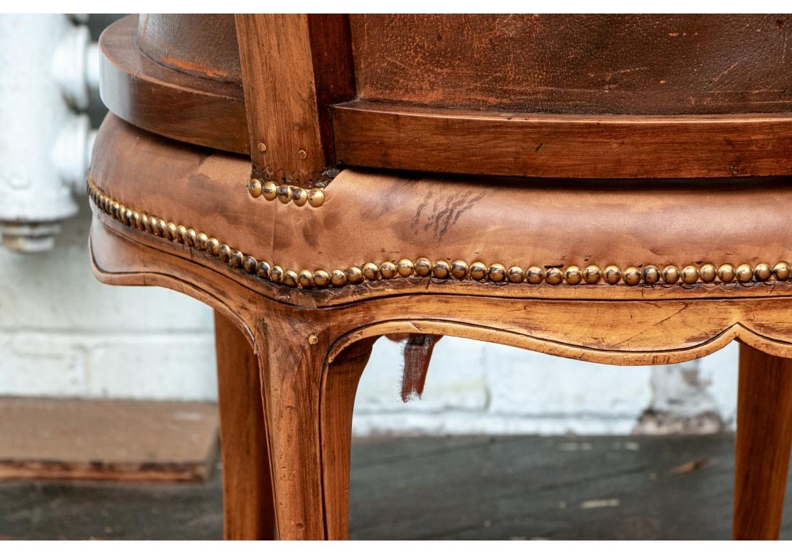 Louis XV Style Leather Desk Chair For Sale 6