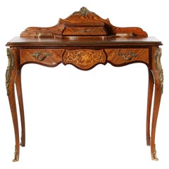 Antique Louis XV Style Leather Top Ladies Writing Desk