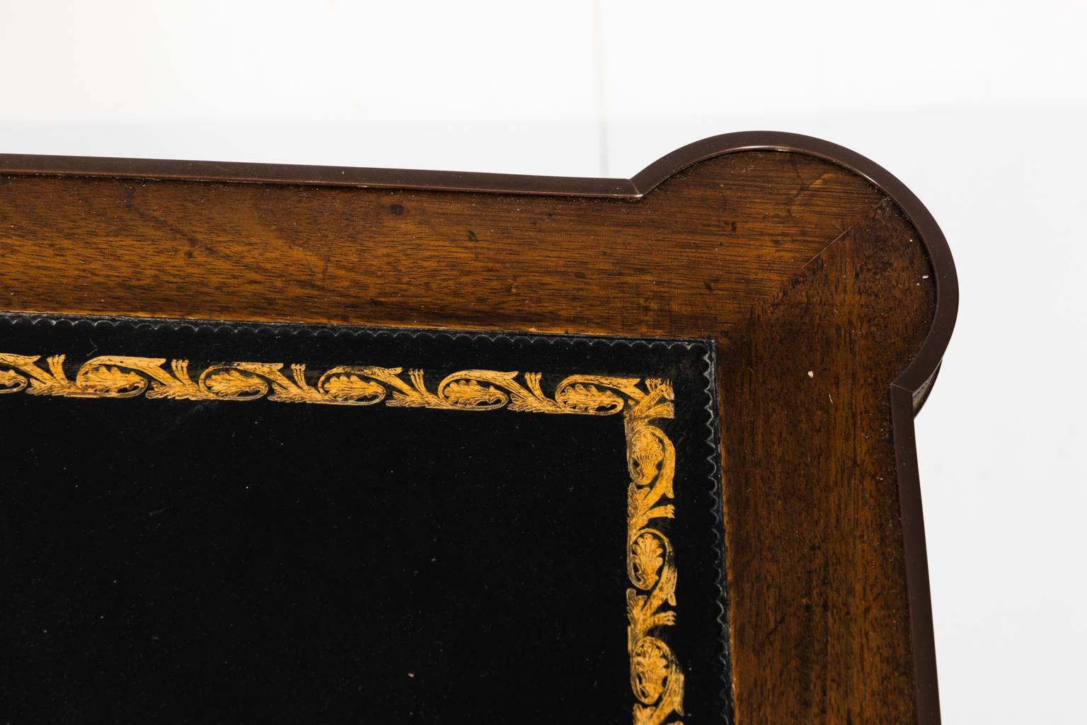 Louis XV Style Leather Top Partner's Desk 12