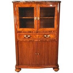 Louis XV Style Library Cabinet, France 19th Century, Walnut