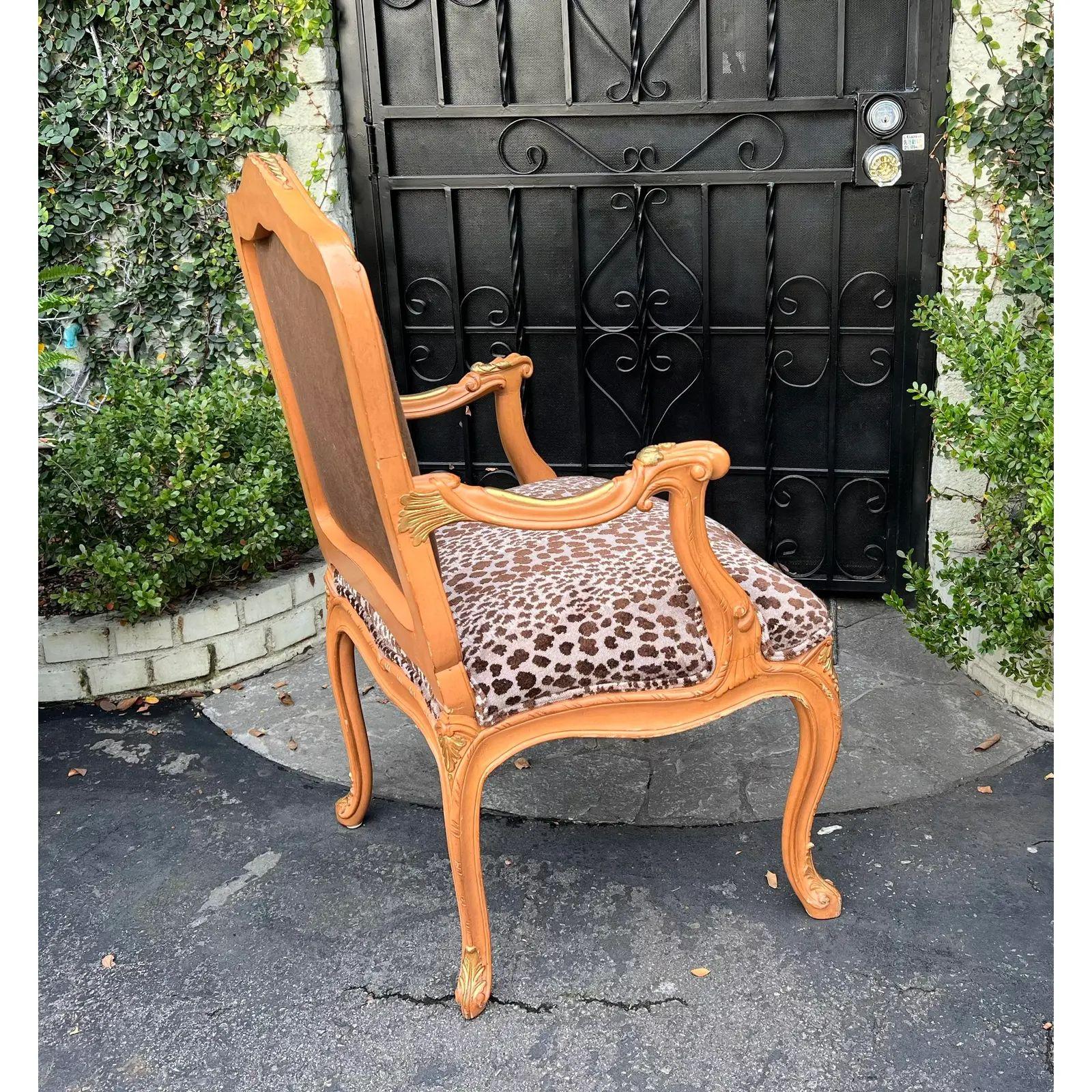 Louis XV Style Louis Mittman Fauteuil Arm Chairs, 2010s In Good Condition For Sale In LOS ANGELES, CA