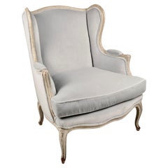 Louis XV Style Lounge Chair, New Upholstery, France, c 1920s 