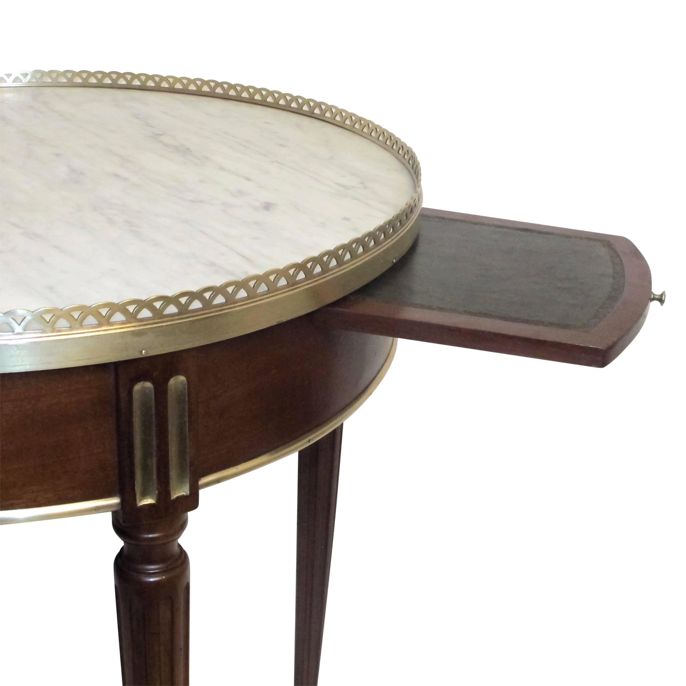Brass Louis XV Style Mahogany Bouillotte Table