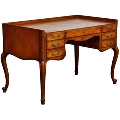 Louis XV Style Mahogany Writing Table Desk by Baker