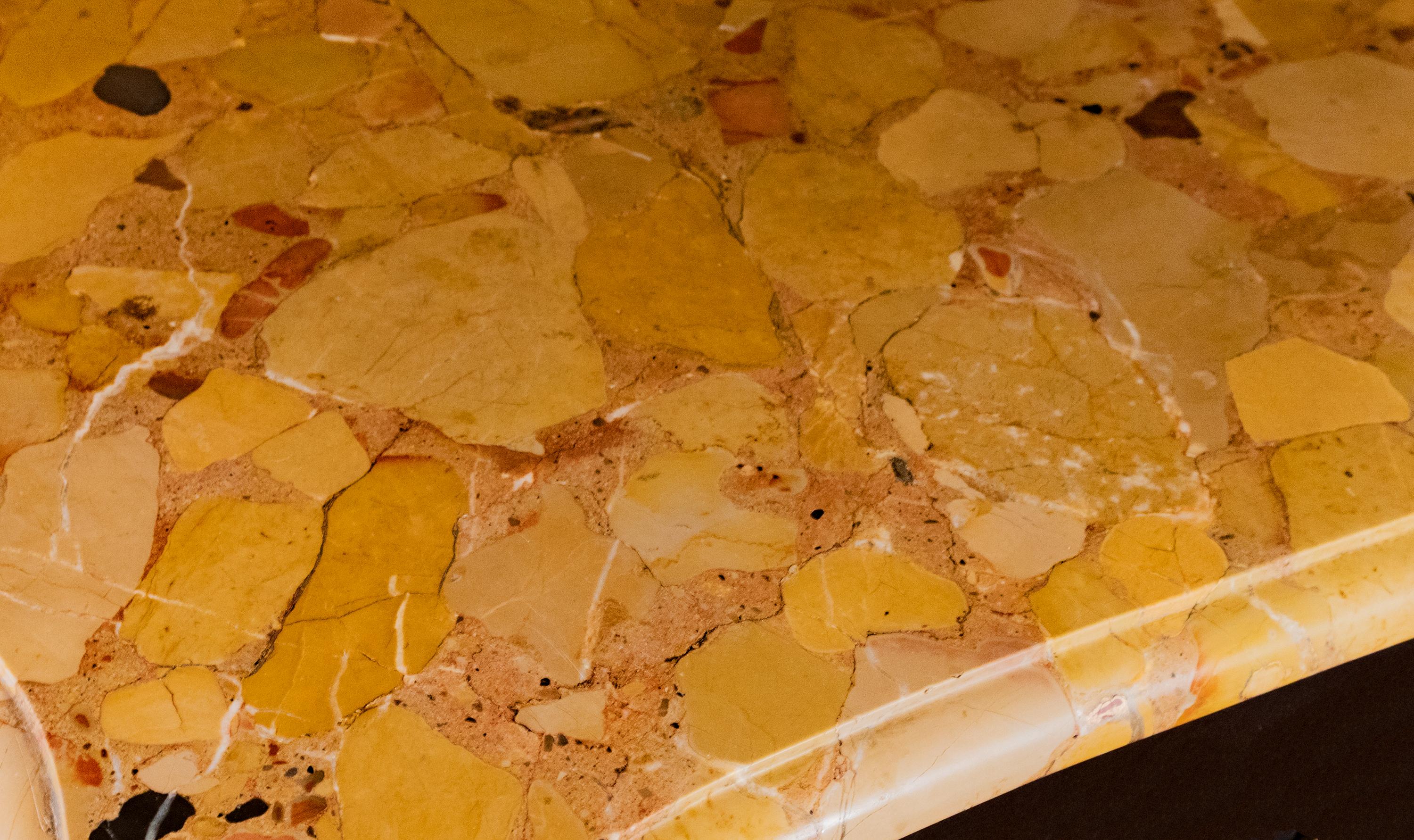 Commode in stile Luigi XV in marmo e lacca nera, XIX secolo in vendita 2