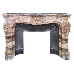 Louis XV Style Marble Fireplace