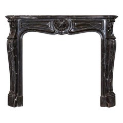 Louis XV Style Marble Mantle with “Trois Rocaille” Carving