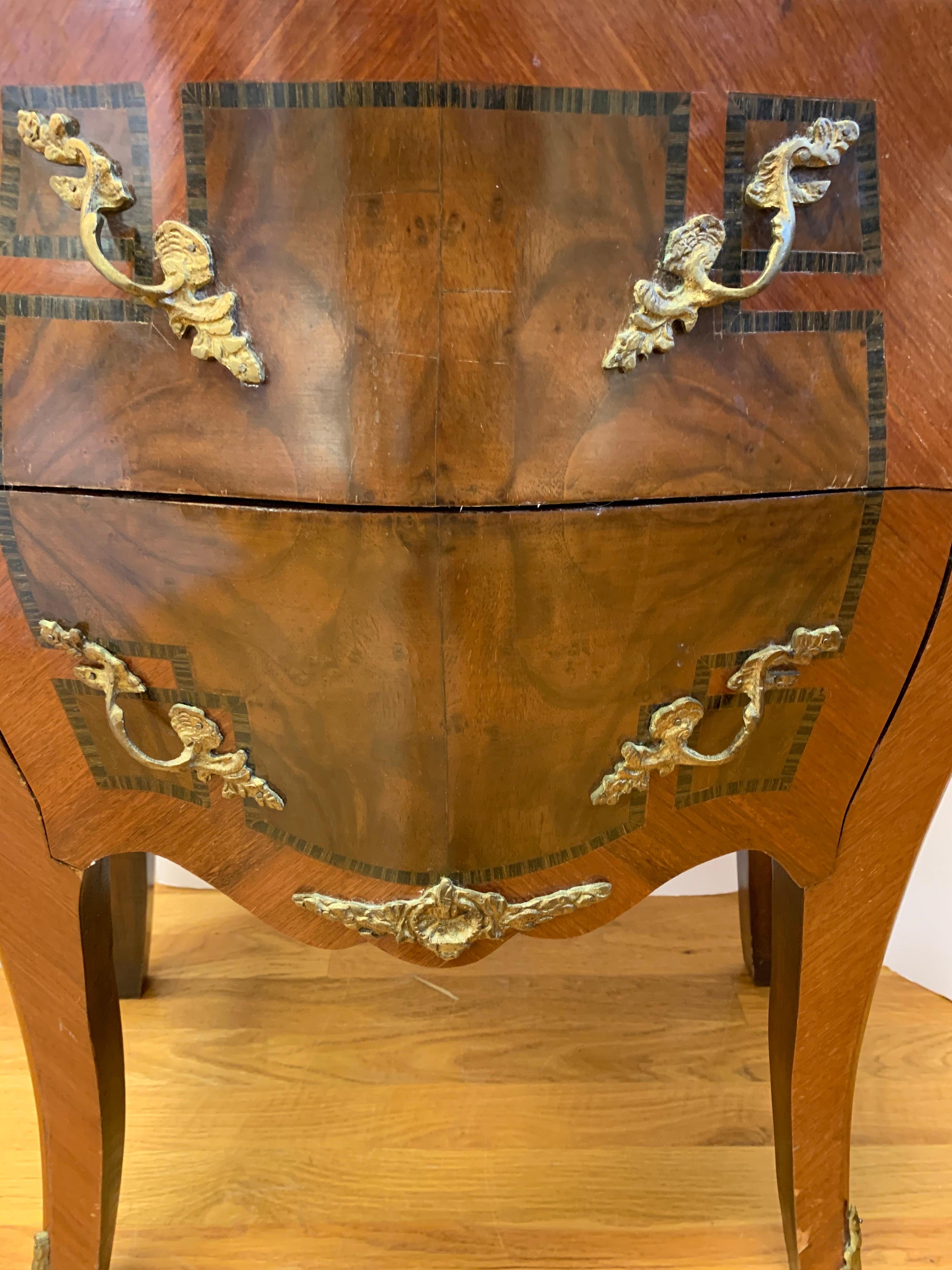 Louis XV Style Marble-Top and Bronze Ormolu Chests, Nightstands 5