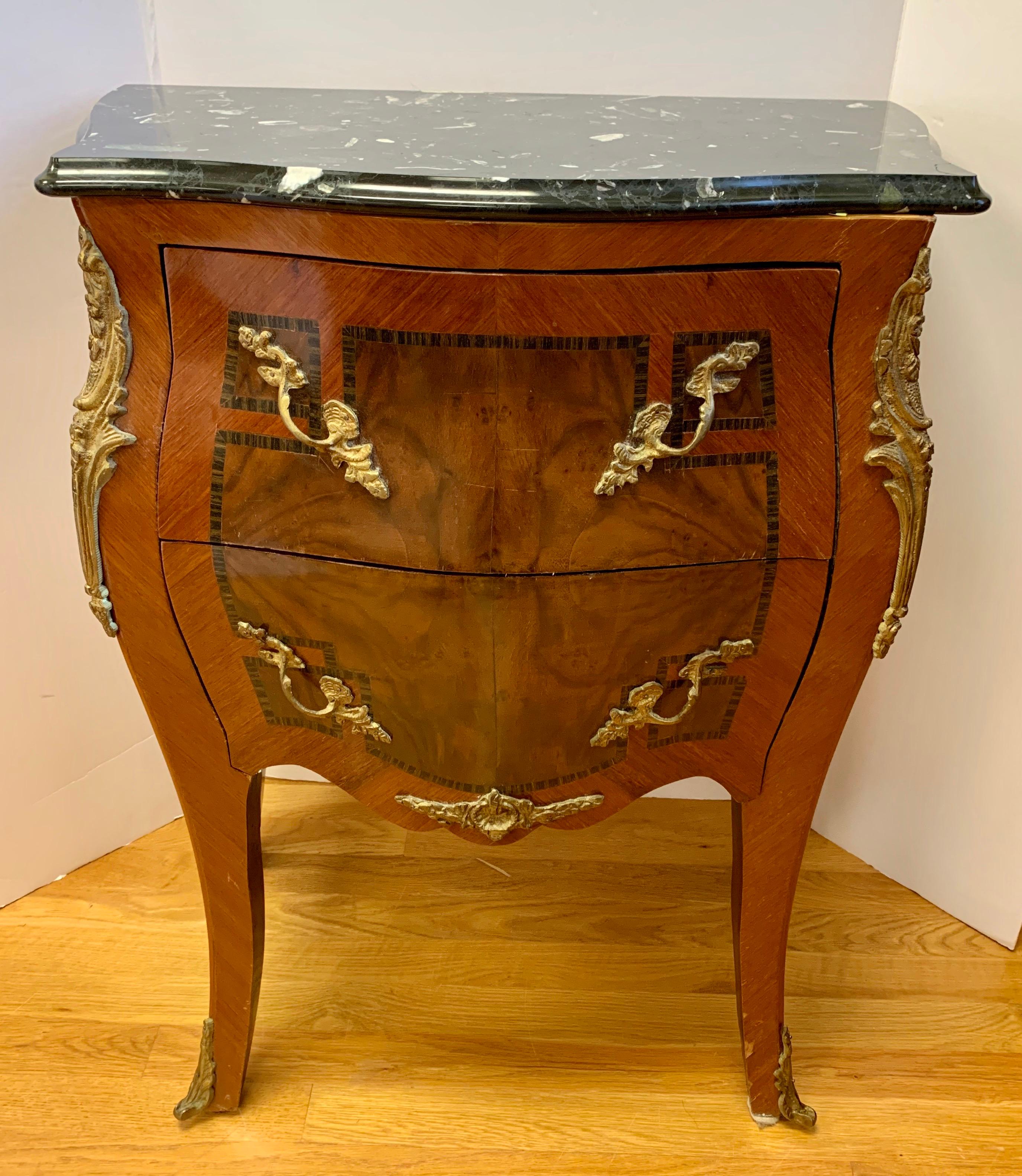 Louis XV Style Marble-Top and Bronze Ormolu Chests, Nightstands 6