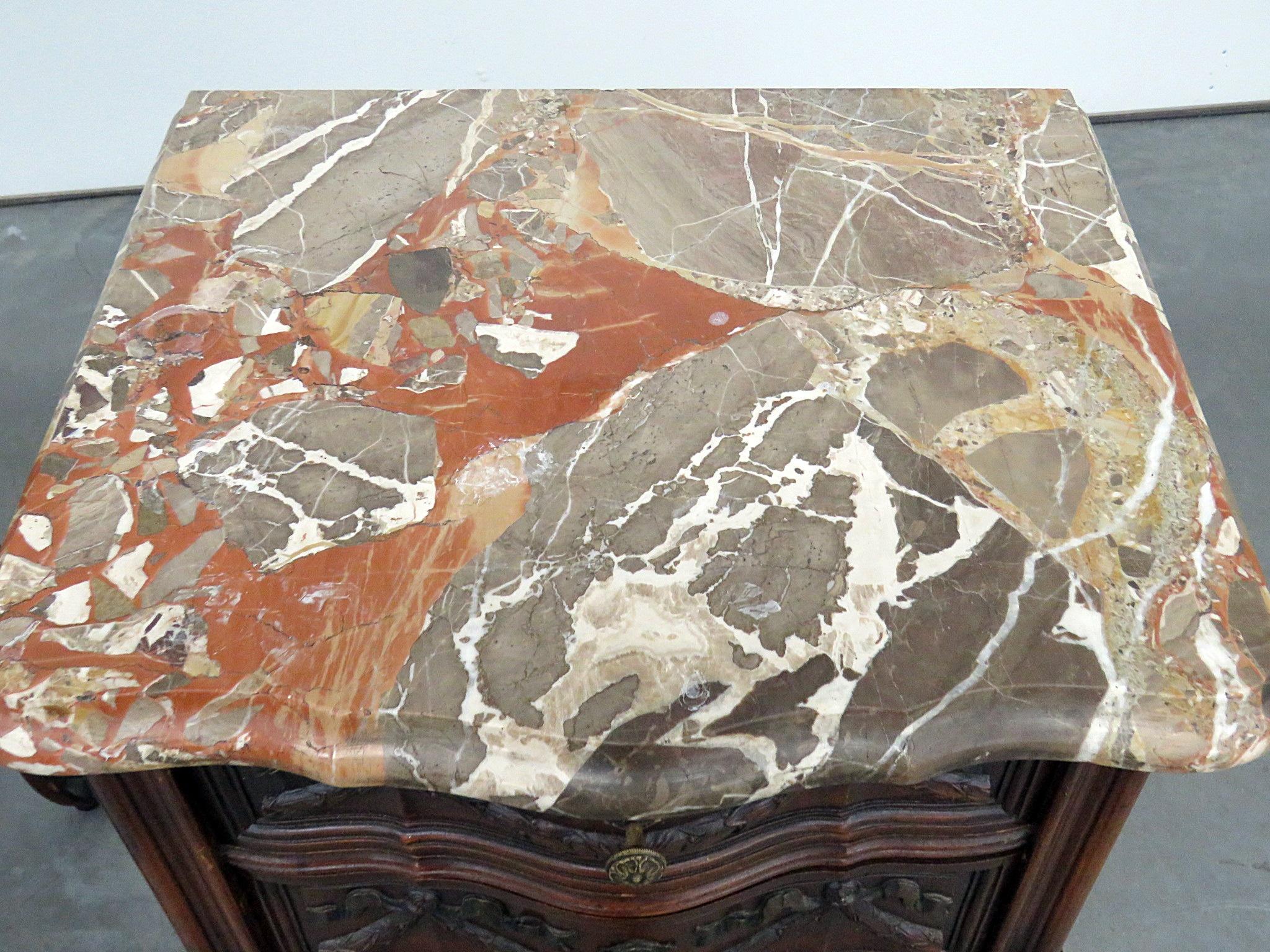 Louis XV Style Marble-Top End Tables (Louis XV.)