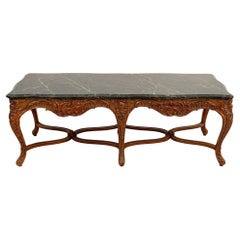 Mesa baja con tapa de mármol estilo Luis XV
