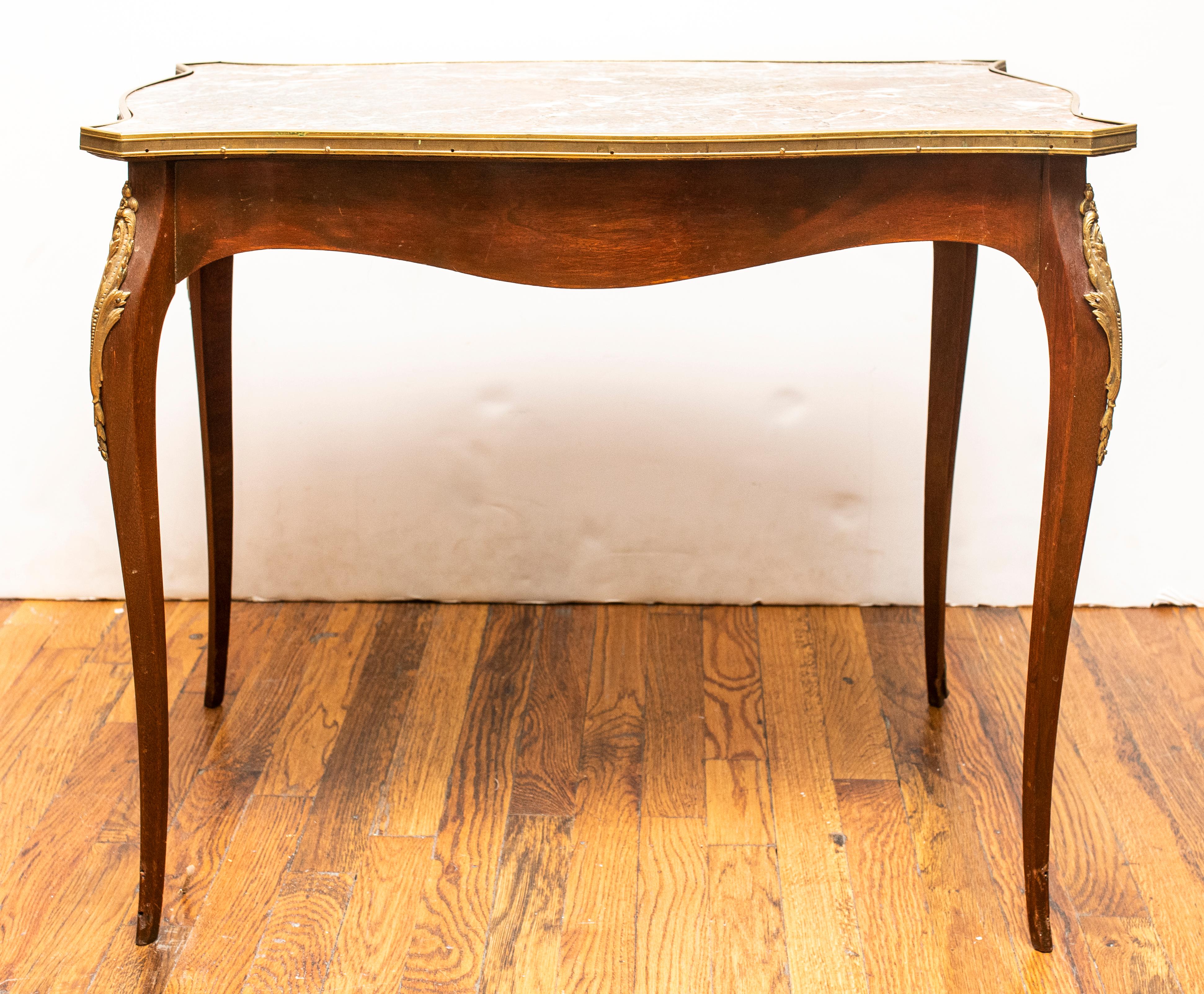 Louis XV Style Marble Top Side Table For Sale 2