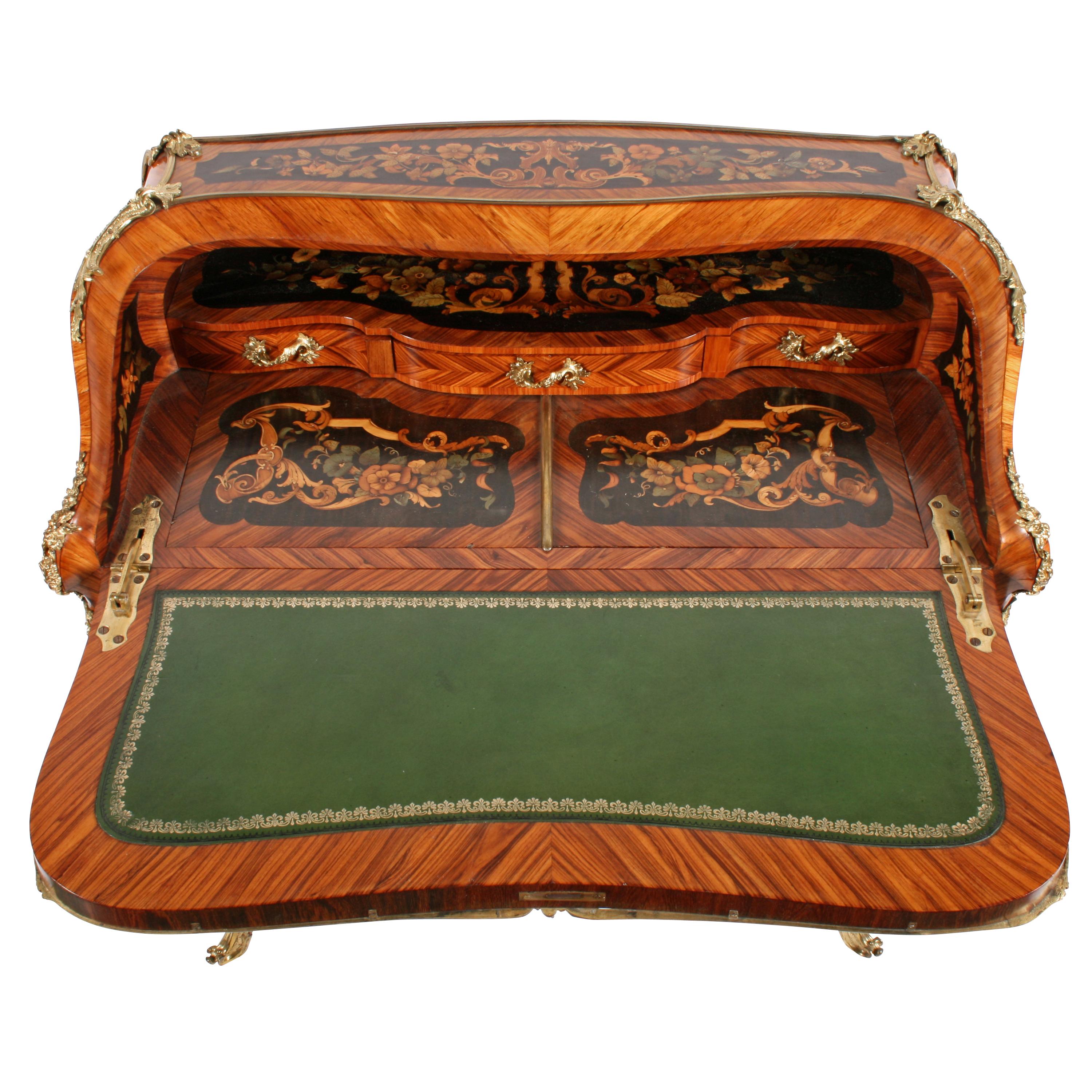 Louis XV Style Marquetry Bureau en Pente For Sale 1
