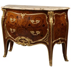 Kommode mit Intarsien im Stil von Louis XV, möglicherweise von François Linke, um 1900