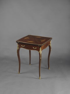 Louis XV Style Marquetry Inlaid Envelope Card Table, circa 1890