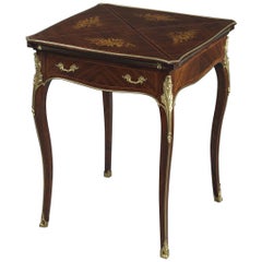 Louis XV Style Marquetry Inlaid Envelope Card Table, circa 1890