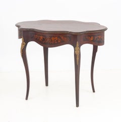 Louis XV Style Marquetry Kingwood Table, 19th C.