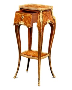 Louis XV Style Marquetry Side Table