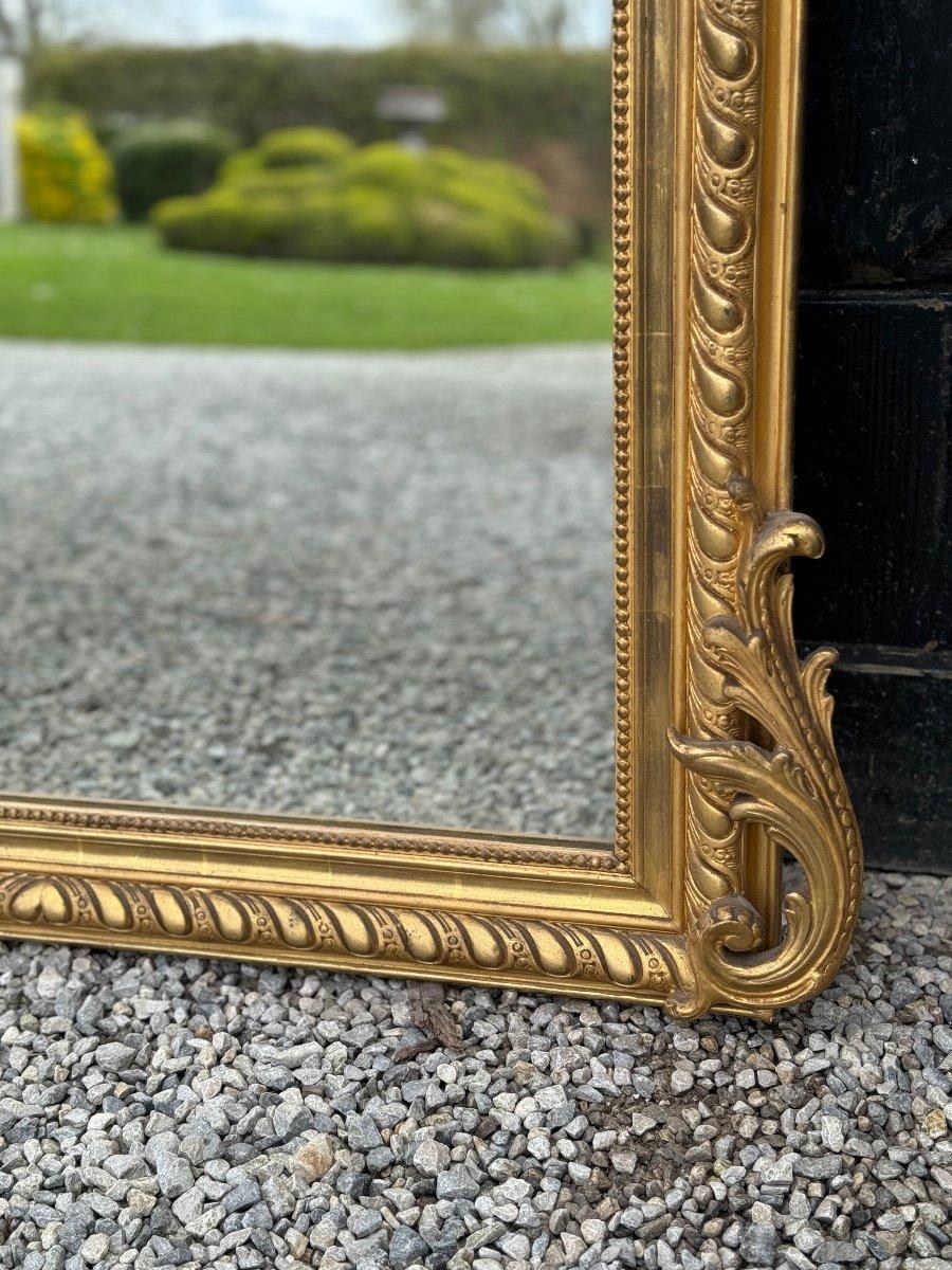 Louis XV Style Mirror In Golden Stuccoed Wood Circa 1880 For Sale 5