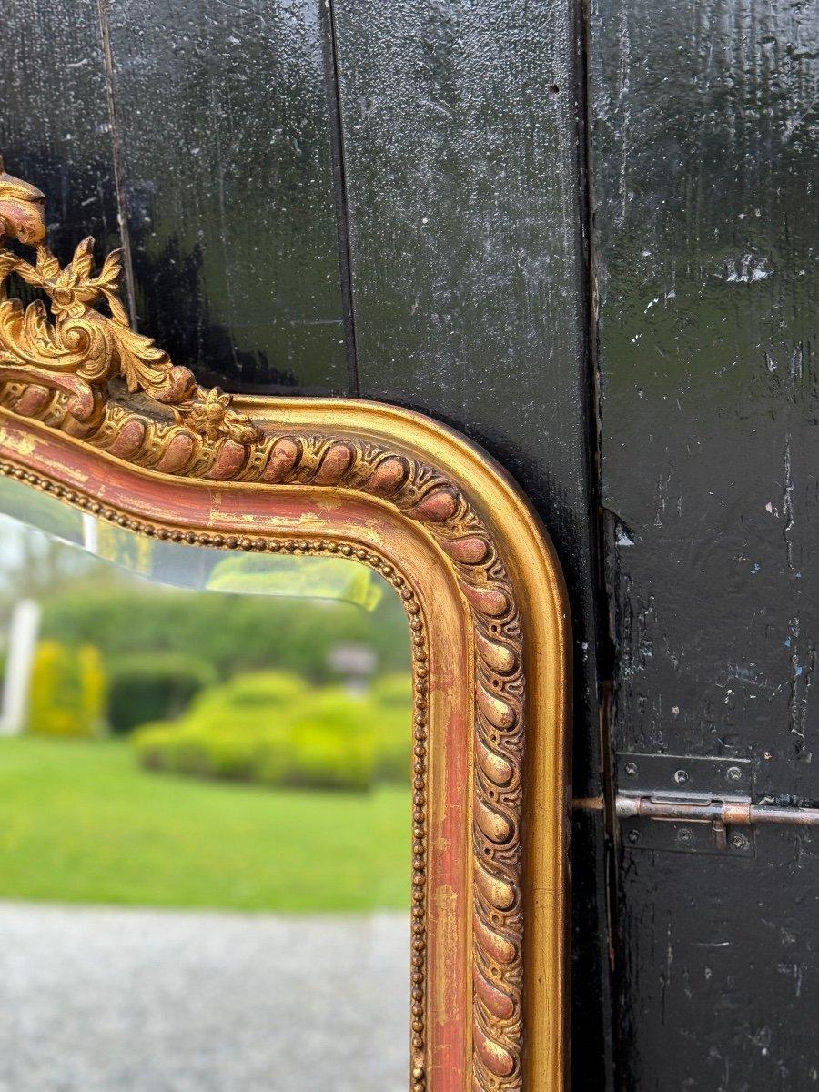 Spiegel im Stil Louis XV aus stuckiertem und vergoldetem Wood CIRCA 1880 (Louis XV.) im Angebot