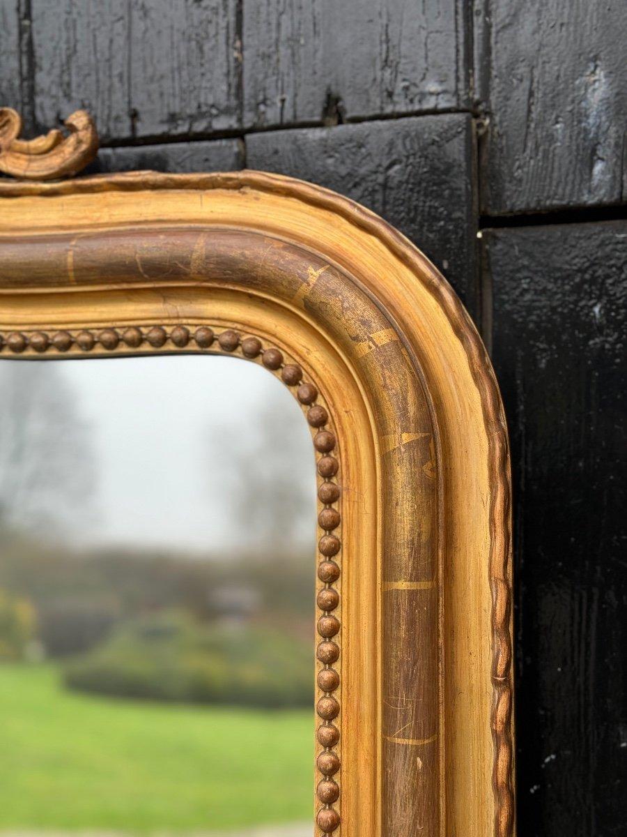 Louis XV Style Mirror In Stuccoed And Gilded Wood, Circa 1880 For Sale 4