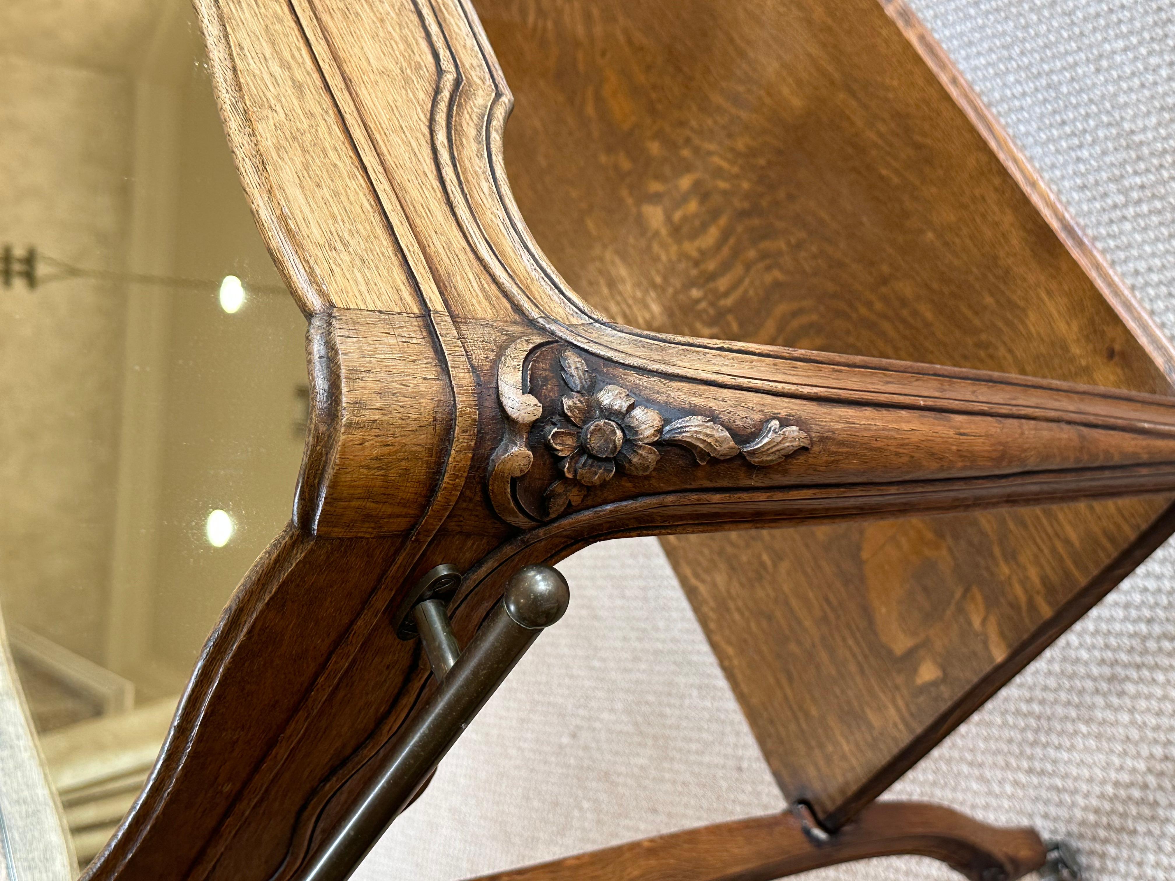 Table de service en bois incrusté de miroirs de style Louis XV Bon état - En vente à West Palm Beach, FL