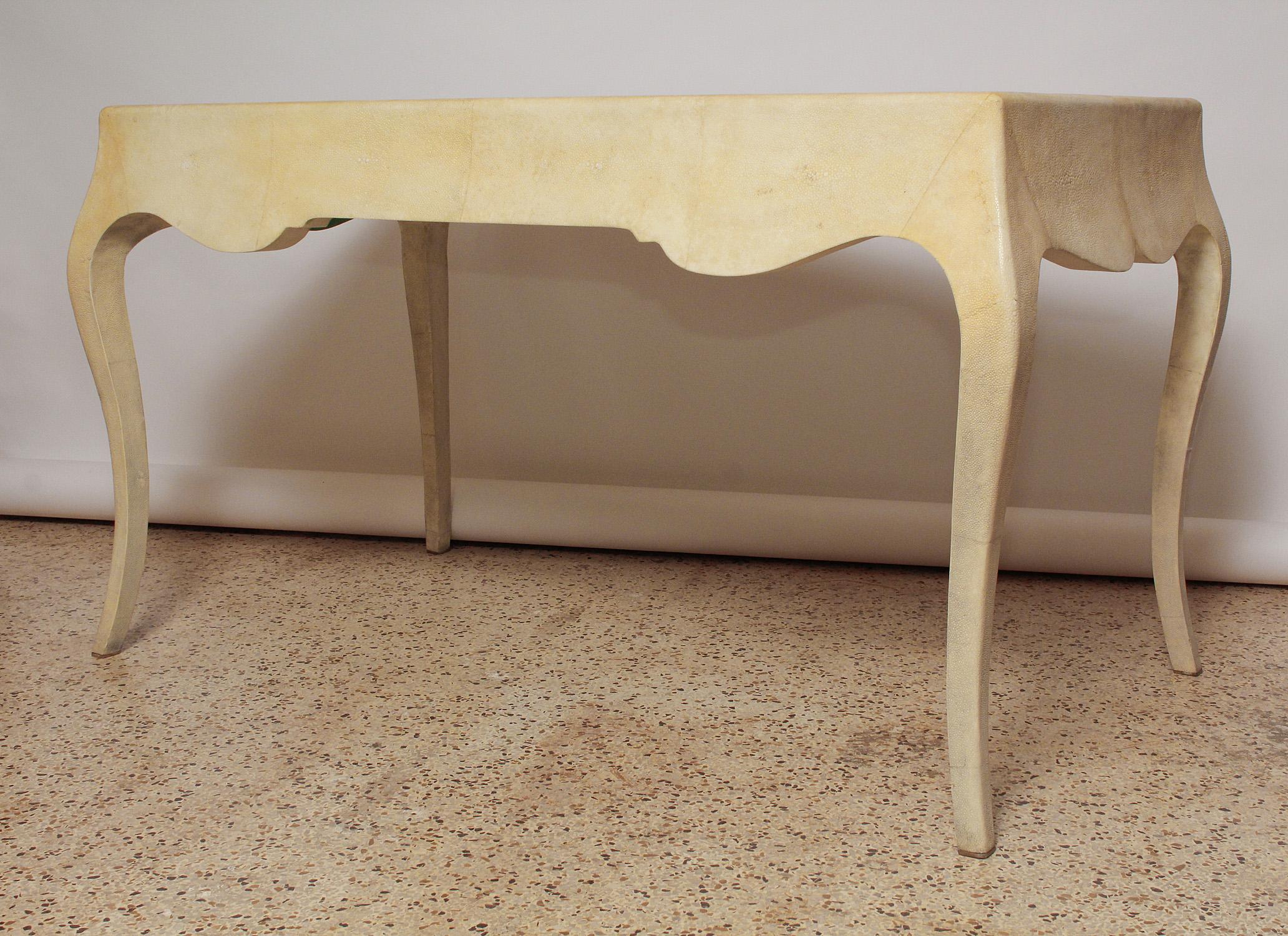 Louis XV Style Natural Stingray Shagreen Desk by Maitland Smith  3