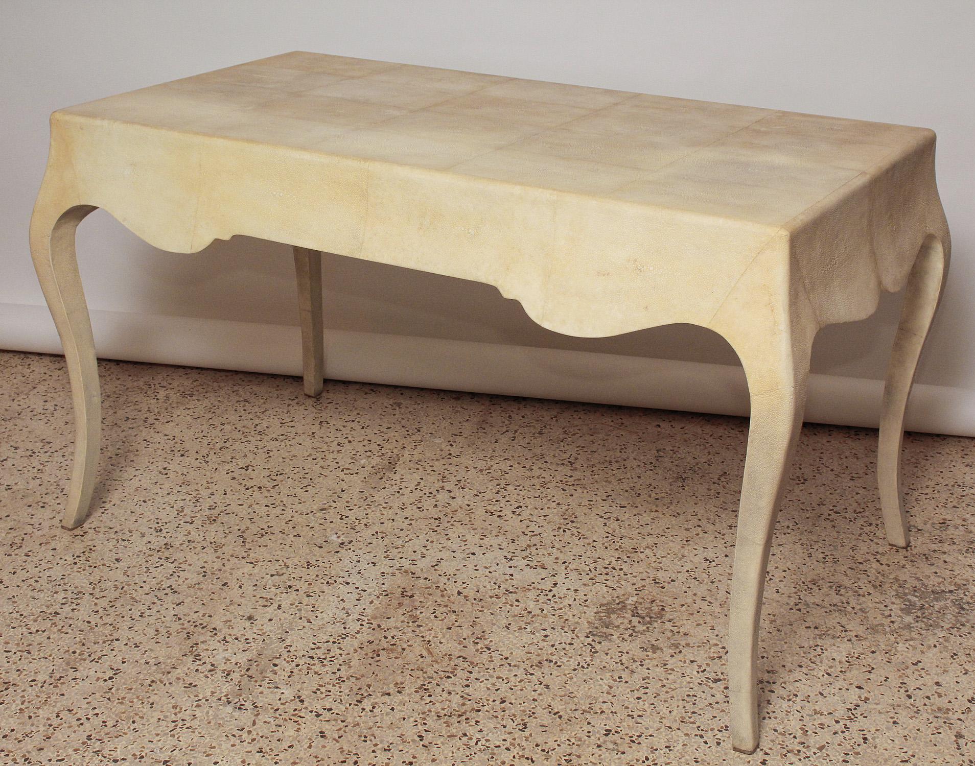 Louis XV Style Natural Stingray Shagreen Desk by Maitland Smith  4