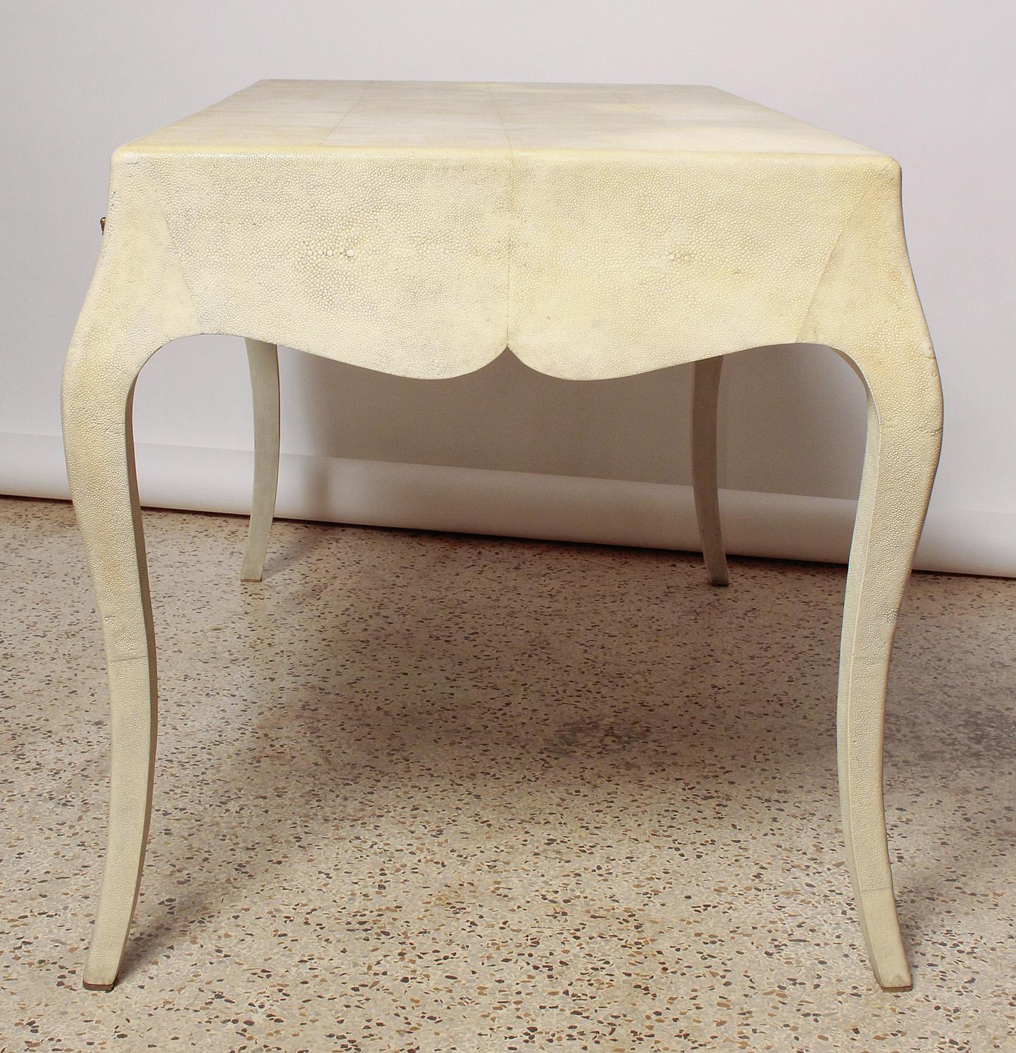 Shagreen Stingray Louis XV Style Natural Stingray Shagreen Desk by Maitland Smith