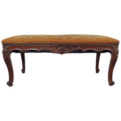 Louis XV Style Needlepoint Bench