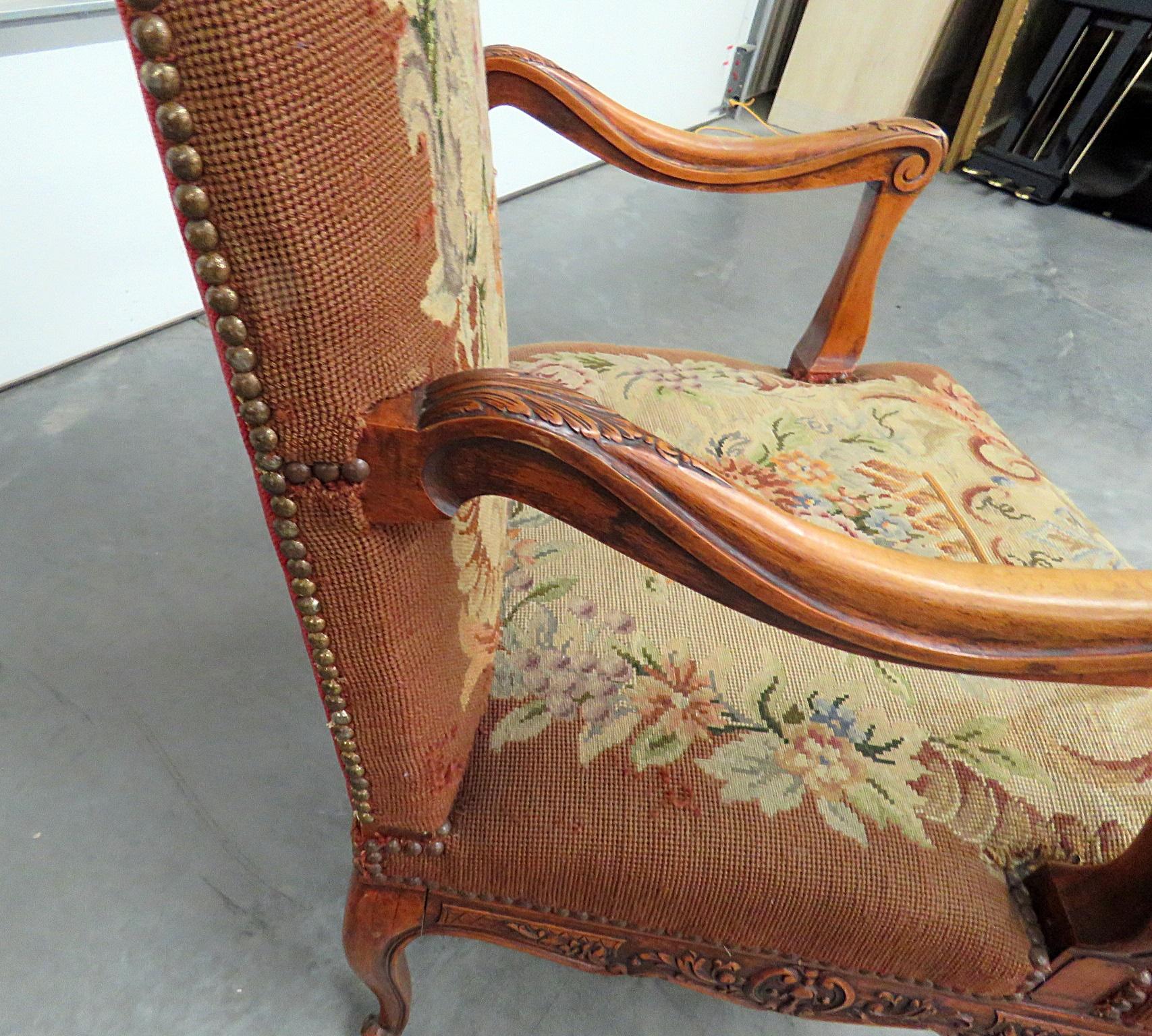 Louis XV Style Needlepoint Chair 2