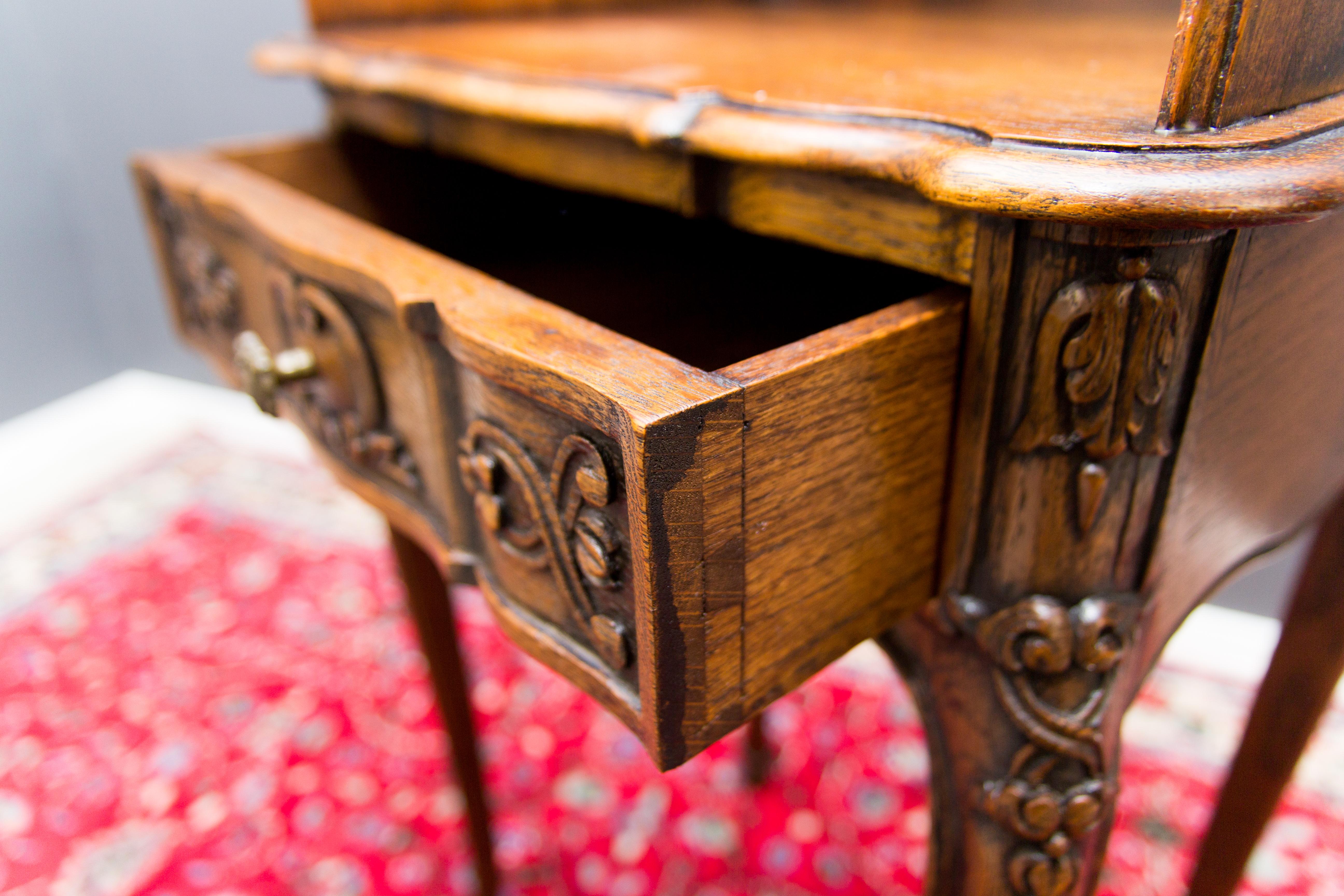 Louis XV Style Okwood Nightstand or Side Table 6