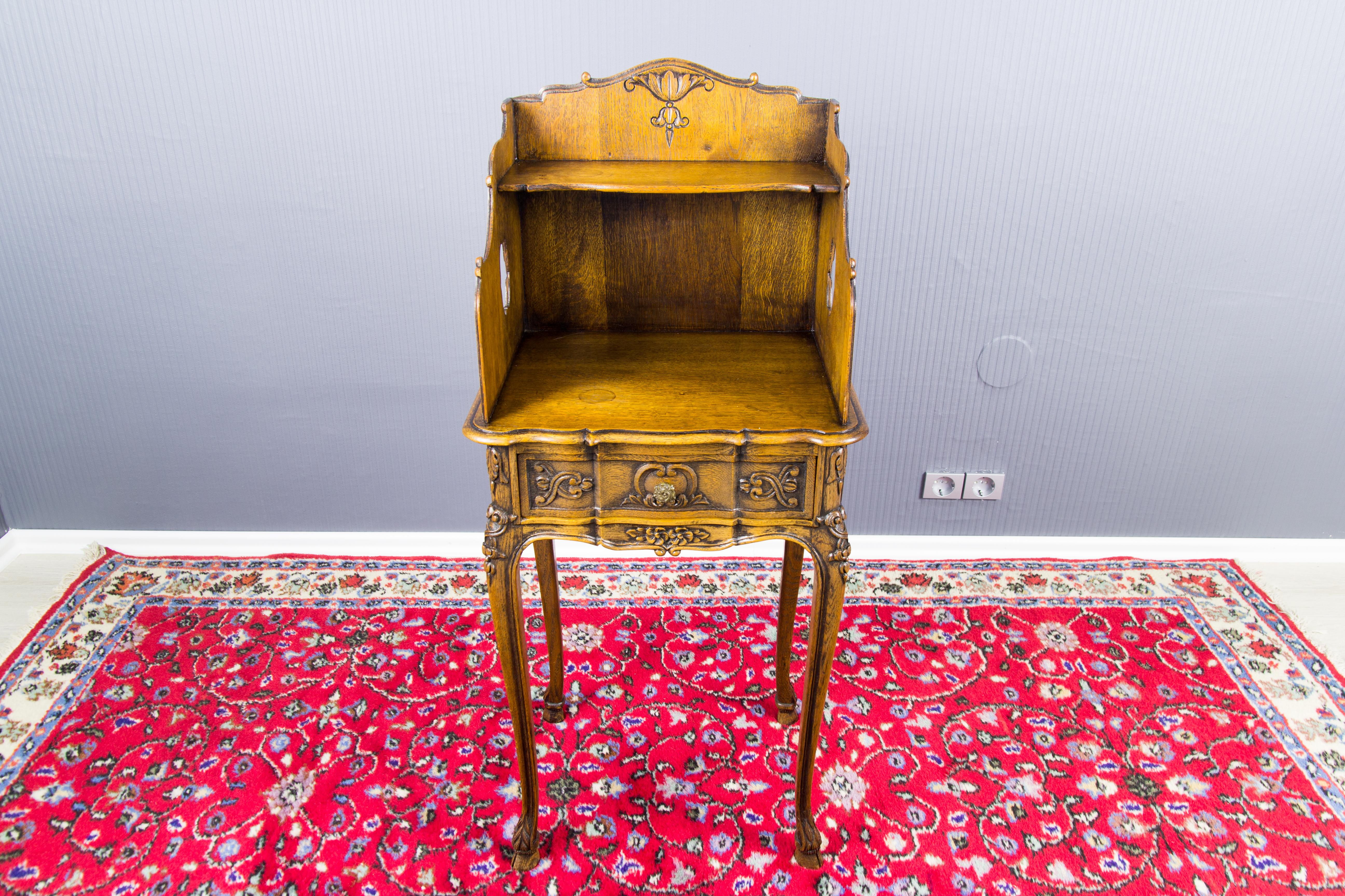 Louis XV Style Okwood Nightstand or Side Table 8