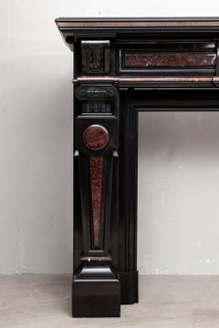 Louis XV Style Noir De Mazy Antique Fireplace