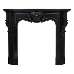 Louis XV Style Noir De Mazy Marble Antique Fireplace