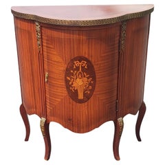 Louis XV Style Ormolu And Marquetry Kingwood and Satinwood Side Cabinet