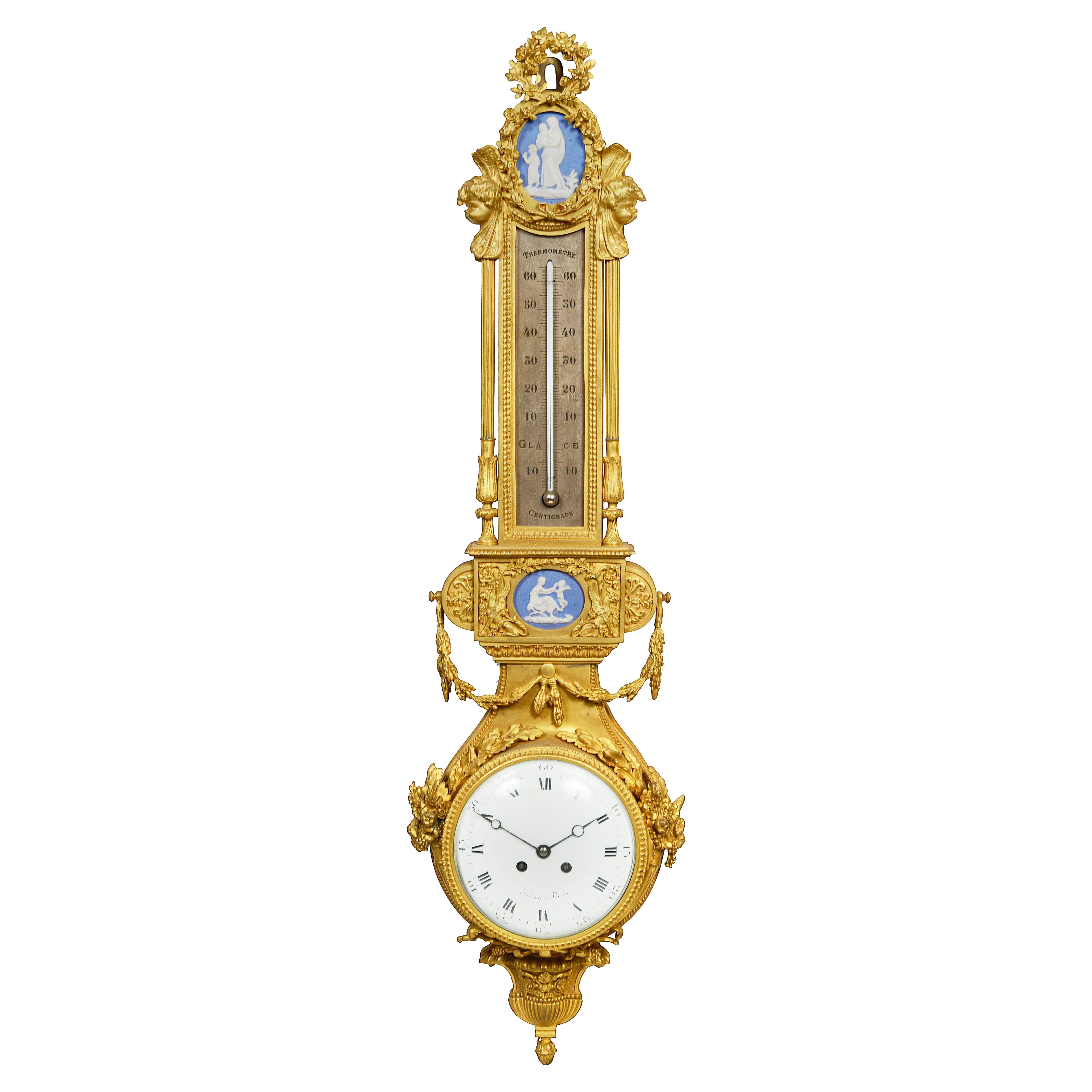 Louis XV style Ormolu Cartel wall clock. For Sale